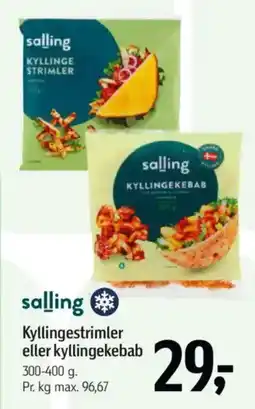 Føtex salling Kyllingestrimler eller kyllingekebab tilbud