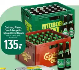 Føtex Carlsberg Pilsner, Grøn Tuborg eller Tuborg Classic flasker tilbud