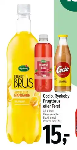 Føtex Cocio, Rynkeby Frugtbrus eller Tørst tilbud