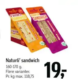 Føtex Naturli' sandwich tilbud