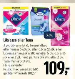 Føtex Libresse eller Tena tilbud