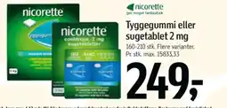 Føtex Tyggegummi eller sugetablet 2 mg tilbud