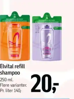 Føtex Elvital refill shampoo tilbud
