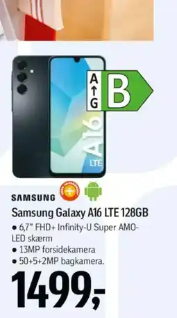 Føtex Samsung Galaxy A16 LTE 128GB 6,7" FHD+ Infinity-U Super AMO- LED skærm tilbud