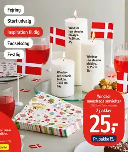 Føtex Windsor mønstrede servietter tilbud