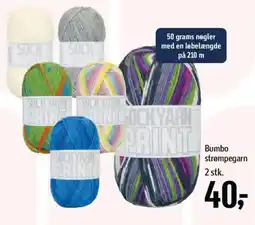 Føtex Bumbo strømpegarn 2 stk. tilbud