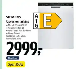 Føtex SIEMENS Opvaskemaskine tilbud
