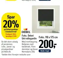 Føtex F.eks. Debel Uni rullegardin tilbud