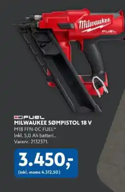Davidsen MILWAUKEE Sømpistol 18 V tilbud