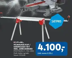 Davidsen MILWAUKEE Kap-/ geringssav 18 v inkl. arbejdsbord tilbud