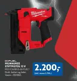 Davidsen MILWAUKEE Stiftpistol 12 v tilbud