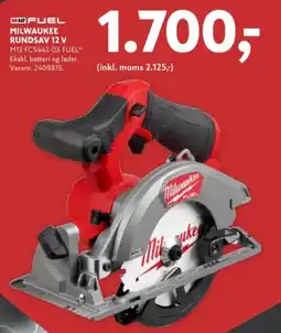 Davidsen MILWAUKEE Rundsav 12 V tilbud