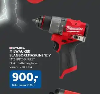 Davidsen MILWAUKEE Slagboremaskine 12 V tilbud