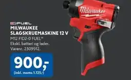 Davidsen MILWAUKEE Slagskruemaskine 12 V tilbud