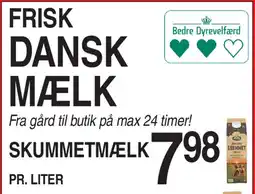 ABC Lavpris Frisk Dansk mælk Skummetmælk tilbud