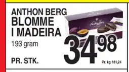 ABC Lavpris ANTHON BERG Blomme i madeira tilbud