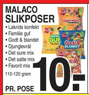 ABC Lavpris MALACO Slikposer tilbud
