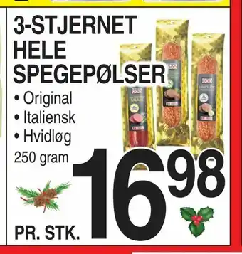 ABC Lavpris 3-stjernet hele spegepølser tilbud