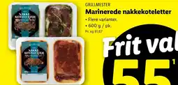 Lidl GRILLMESTER Marinerede nakkekoteletter tilbud