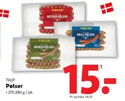 Lidl TULIP Pølser tilbud