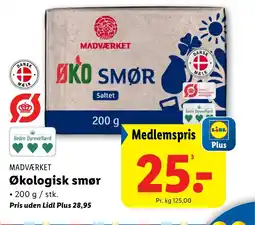 Lidl MADVÆRKET Økologisk smør tilbud