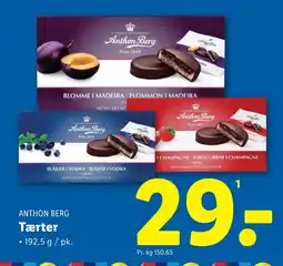 Lidl ANTHON BERG Tærter tilbud
