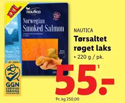 Lidl NAUTICA Tørsaltet røget laks tilbud