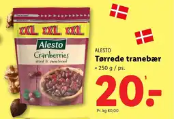 Lidl ALESTO Tørrede tranebær tilbud