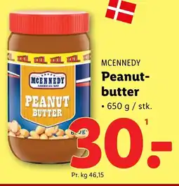 Lidl MCENNEDY Peanut- butter tilbud