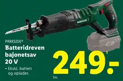 Lidl PARKSIDE Batteridreven bajonetsav 20 V tilbud