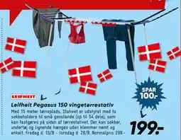 Bilka Leifheit Pegasus 150 vingetørrestativ, DKK 199 tilbud
