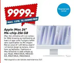 Bilka Apple iMac 24” M4-chip 256 GB, DKK 9999 tilbud