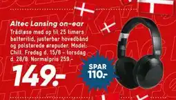 Bilka Altec Lansing on-ear, DKK 149 tilbud