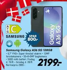Bilka Samsung Galaxy A36 5G 128GB, DKK 2199 tilbud