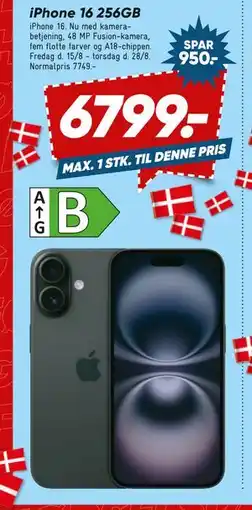 Bilka iPhone 16 256GB, DKK 6799 tilbud