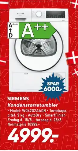 Bilka Kondenstørretumbler, DKK 4999 tilbud