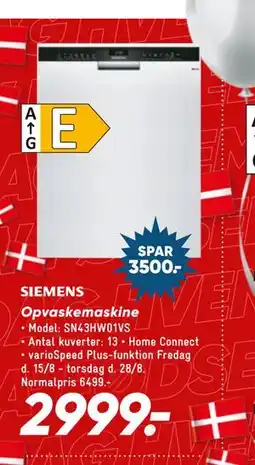 Bilka Opvaskemaskine, DKK 2999 tilbud