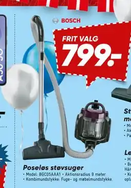 Bilka Poseløs støvsuger, DKK 799 tilbud