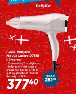 Bilka Babyliss Mauve Lustre D781E hårtørrer, DKK 377.4 tilbud