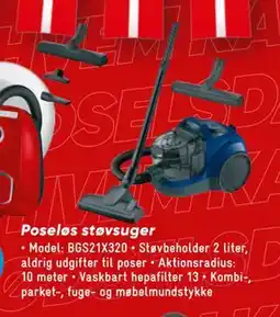 Bilka Poseløs støvsuger, DKK 899 tilbud