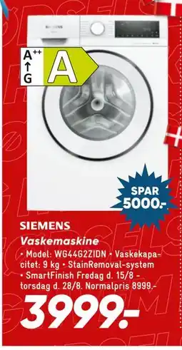 Bilka Vaskemaskine, DKK 3999 tilbud