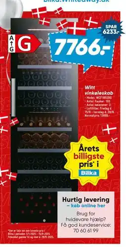 Bilka Witt vinkøleskab, DKK 7766 tilbud