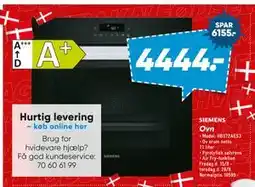 Bilka SIEMENS Ovn, DKK 4444 tilbud