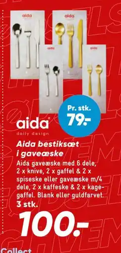 Bilka Aida bestiksæt i gaveæske, DKK 100 tilbud