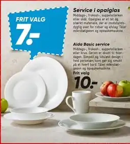 Bilka Service i opalglas, DKK 7 tilbud