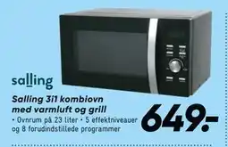 Bilka Salling 3i1 kombiovn med varmluft og grill, DKK 649 tilbud