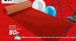 Bilka Rød løber, DKK 80 tilbud