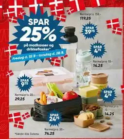 Bilka SPAR 25% på madkasser og drikkeflasker tilbud