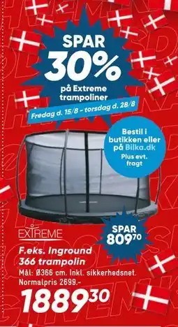 Bilka SPAR 30% på Extreme trampoliner tilbud