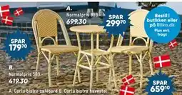 Bilka Corlu bistro havestol, DKK 419.3 tilbud